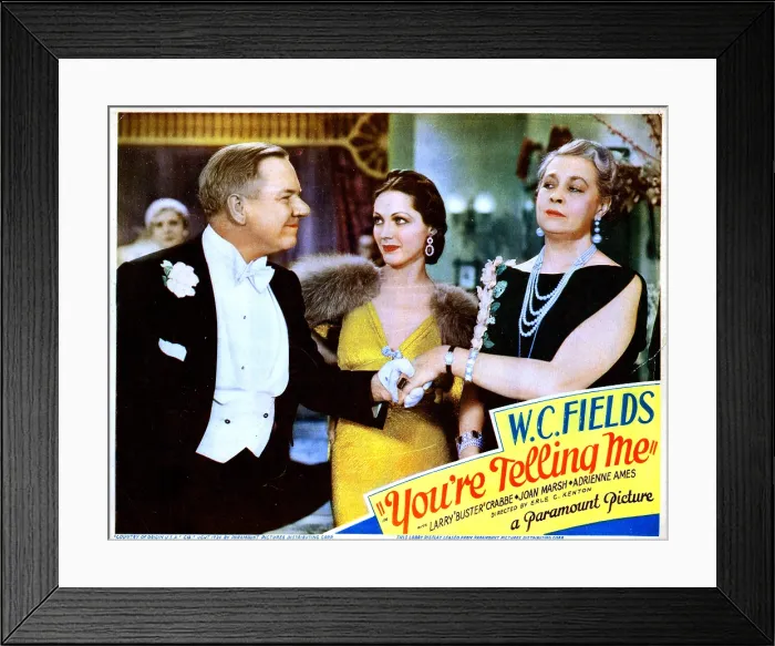 Framed Print : YOU'RE TELLING ME!, from left, W.C. Fields, Adrienne Ames, Kathleen Howard, 1934