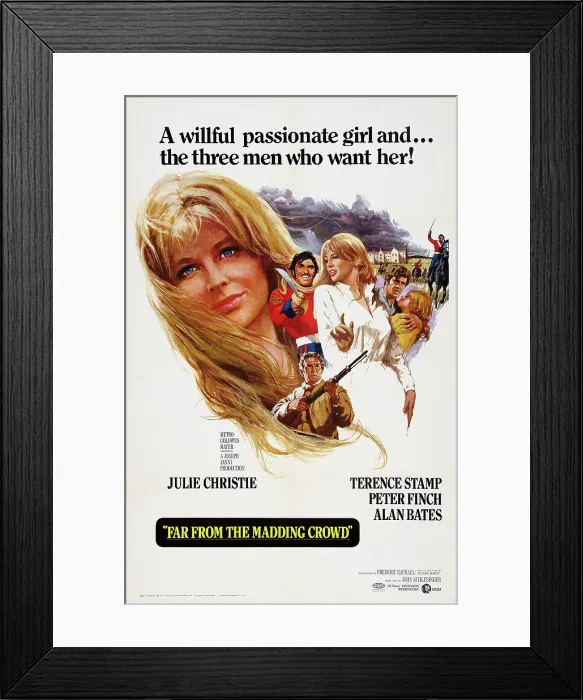 Framed Print : FAR FROM THE MADDING CROWD, Julie Christie, Peter Finch, Terence Stamp, Alan Bates, 1967 Framed Print : FAR FROM THE MADDING CROWD, Julie Christie, Peter Finch, Terence Stamp, Alan Bates, 1967