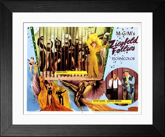 Framed Print : ZIEGFELD FOLLIES, top, right, Lucille Ball, bottom right, from left, Victor Moore, Edward Arnold, 1945 Framed Print : ZIEGFELD FOLLIES, top, right, Lucille Ball, bottom right, from left, Victor Moore, Edward Arnold, 1945