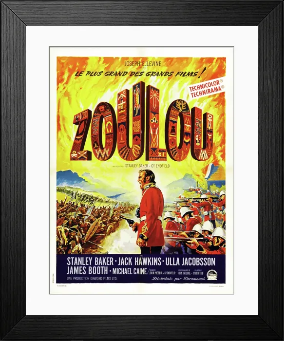 Framed Print : ZULU, (aka ZOULOU), French poster art, 1964 Framed Print : ZULU, (aka ZOULOU), French poster art, 1964