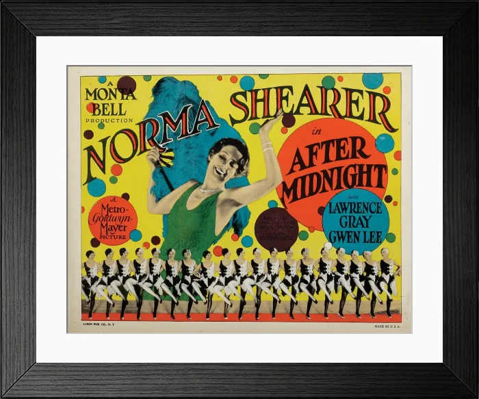 Framed Print : AFTER MIDNIGHT, US lobbycard, Norma Shearer, 1927 Framed Print : AFTER MIDNIGHT, US lobbycard, Norma Shearer, 1927