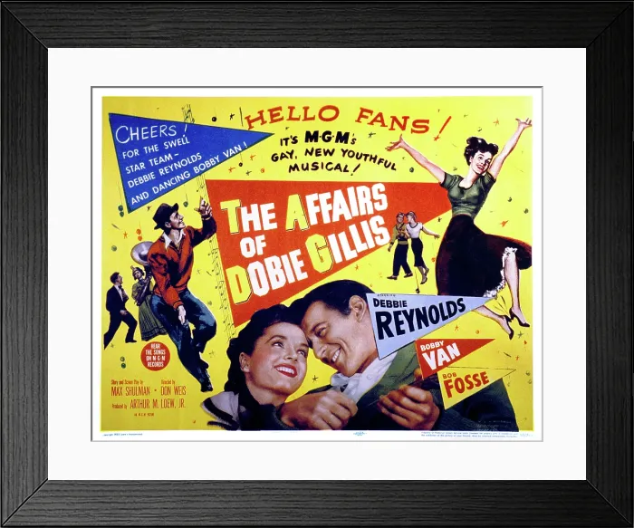 Framed Print : THE AFFAIRS OF DOBIE GILLIS, Debbie Reynolds, Bobby Van, 1953