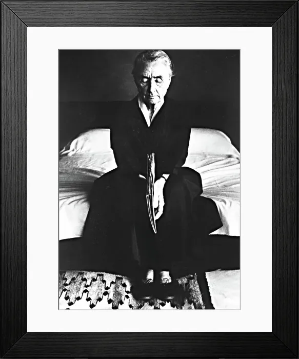 Framed Print : Georgia O'Keeffe in her home at Ghost Ranch, 1968. Photo courtesy: Everett / CSU Archives Framed Print : Georgia O'Keeffe in her home at Ghost Ranch, 1968. Photo courtesy: Everett / CSU Archives