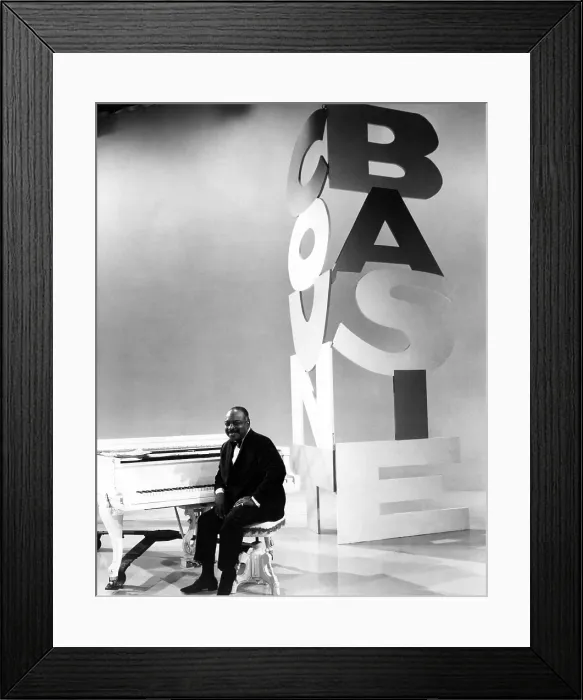 Framed Print : Count Basie, 1965. Courtesy: CSU Archives / Everett Collection Framed Print : Count Basie, 1965. Courtesy: CSU Archives / Everett Collection