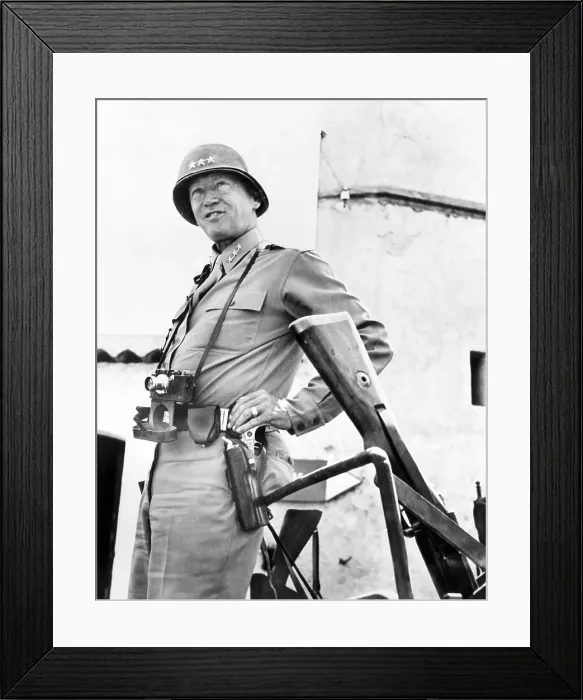Framed Print : General George Patton, (1885-1945), Sicily, 1943