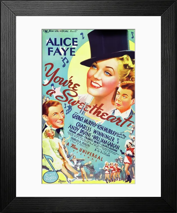 Framed Print : YOU'RE A SWEETHEART, top left: Alice Faye, 1937 Framed Print : YOU'RE A SWEETHEART, top left: Alice Faye, 1937