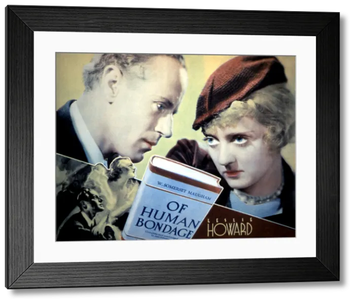 Framed Print : OF HUMAN BONDAGE, Poster Art, Leslie Howard, Bette Davis, 1934