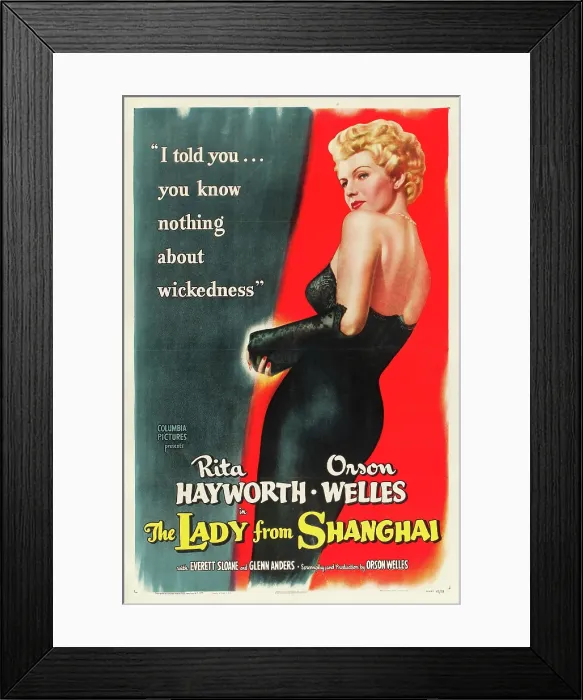 Framed Print : THE LADY FROM SHANGHAI, Rita Hayworth, 1947