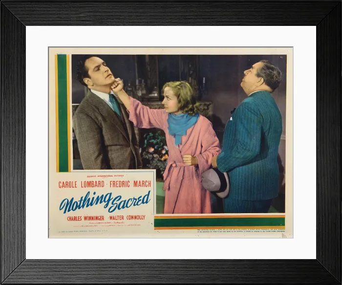 Framed Print : NOTHING SACRED, Fredric March, Carole Lombard, Walter Connolly, 1937