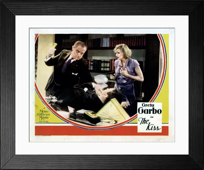 Framed Print : THE KISS, from left, Anders Randolf, Lew Ayres, Greta Garbo, 1929 Framed Print : THE KISS, from left, Anders Randolf, Lew Ayres, Greta Garbo, 1929
