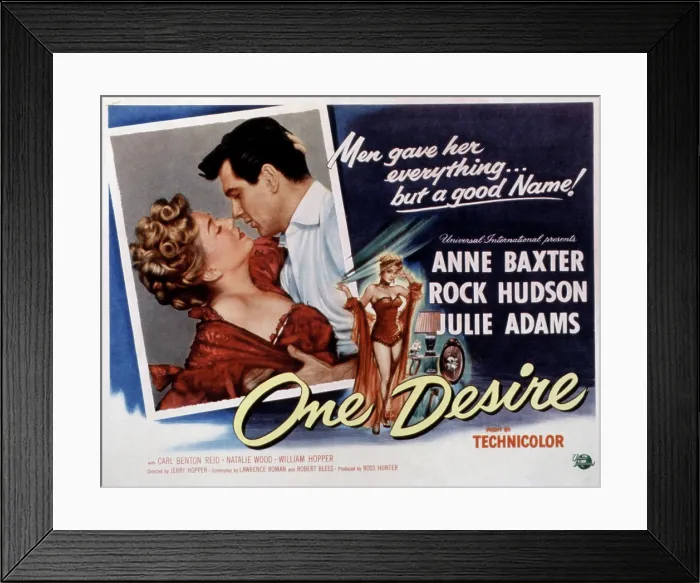 Framed Print : ONE DESIRE, Anne Baxter, Rock Hudson, 1955