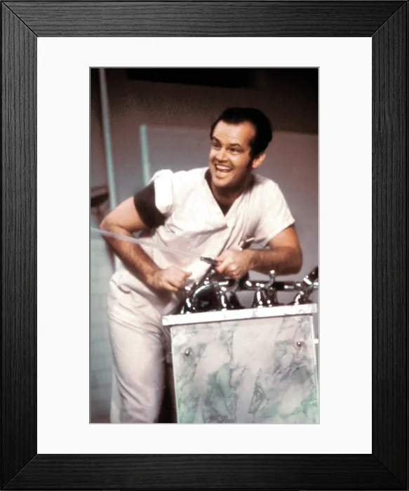 Framed Print : ONE FLEW OVER THE CUCKOO'S NEST, Jack Nicholson, 1975