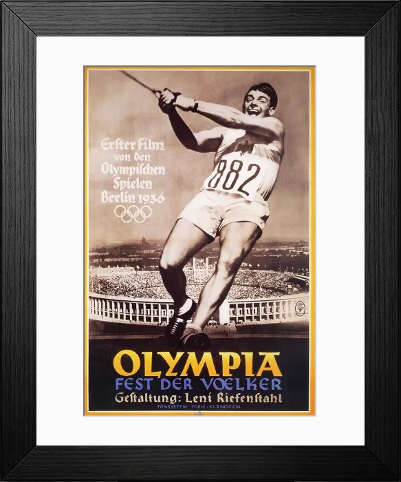 Framed Print : OLYMPIAD, (aka OLYMPIA 1 TEIL-FEST DER VOLKER), documentary by Leni Riefenstahl, 1938 Framed Print : OLYMPIAD, (aka OLYMPIA 1 TEIL-FEST DER VOLKER), documentary by Leni Riefenstahl, 1938