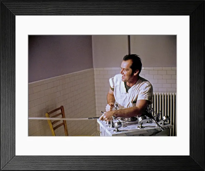 Framed Print : ONE FLEW OVER THE CUCKOO'S NEST, Jack Nicholson, 1975