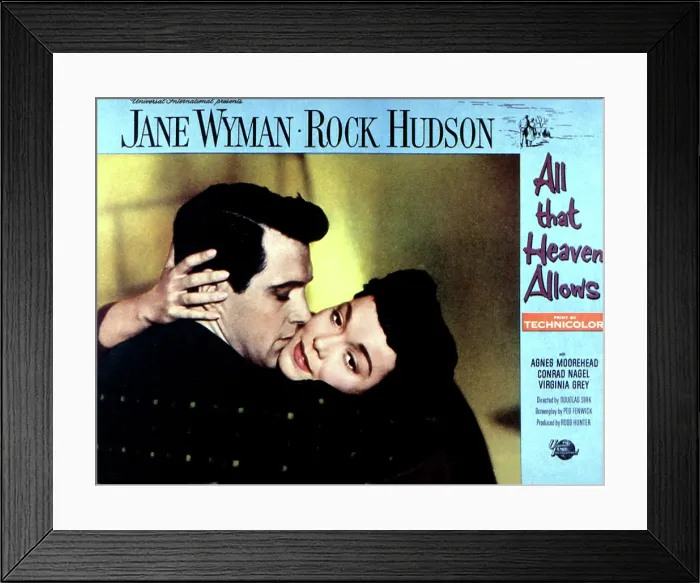 Framed Print : ALL THAT HEAVEN ALLOWS, Rock Hudson, Jane Wyman, 1955