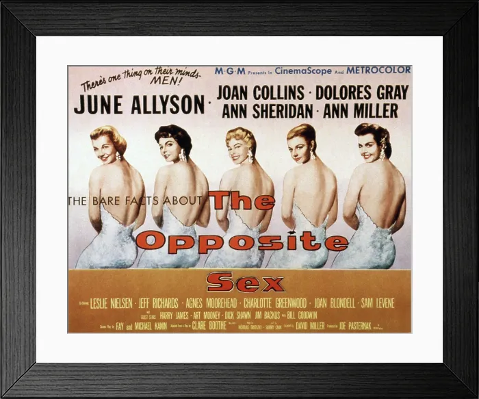 Framed Print : THE OPPOSITE SEX, June Allyson, Joan Collins, Dolores Gray, Ann Sheridan, Ann Miller, 1956 Framed Print : THE OPPOSITE SEX, June Allyson, Joan Collins, Dolores Gray, Ann Sheridan, Ann Miller, 1956