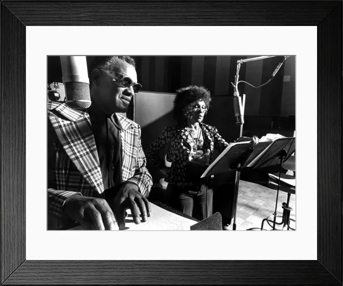 Framed Print : Ray Charles, with Cleo Laine recording a version of Porgy and Bess ca. 1979. Courtesy: CSU Archives / Everett Collection Framed Print : Ray Charles, with Cleo Laine recording a version of Porgy and Bess ca. 1979. Courtesy: CSU Archives / Everett Collection