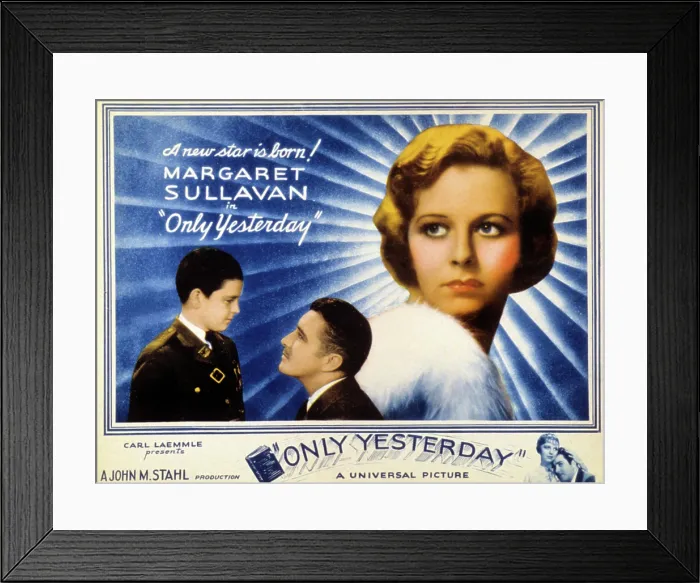 Framed Print : ONLY YESTERDAY, Jimmy Butler, John Boles, Margaret Sullavan, 1933 Framed Print : ONLY YESTERDAY, Jimmy Butler, John Boles, Margaret Sullavan, 1933