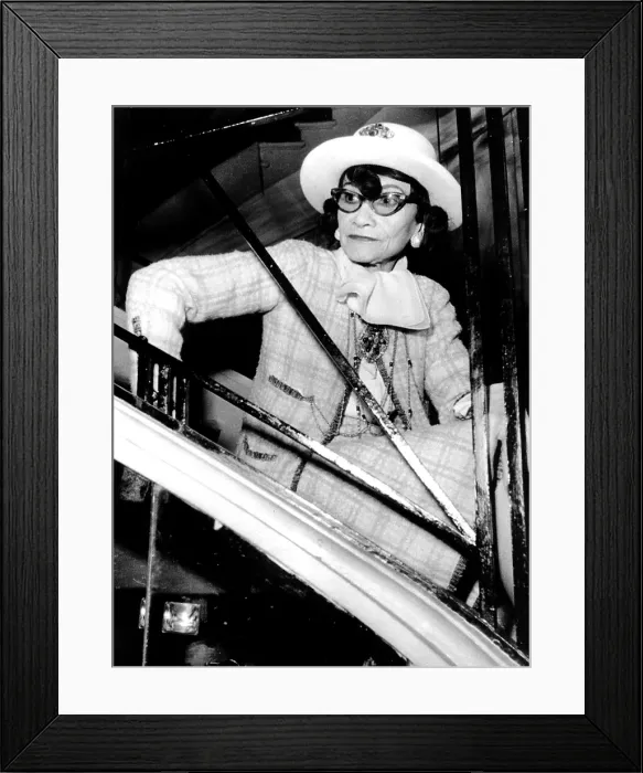 Framed Print : Coco Chanel, watching her 1969 Collection being presented, Paris, January 1969. Courtesy: CSU Archives / Everett Collection Framed Print : Coco Chanel, watching her 1969 Collection being presented, Paris, January 1969. Courtesy: CSU Archives / Everett Collection
