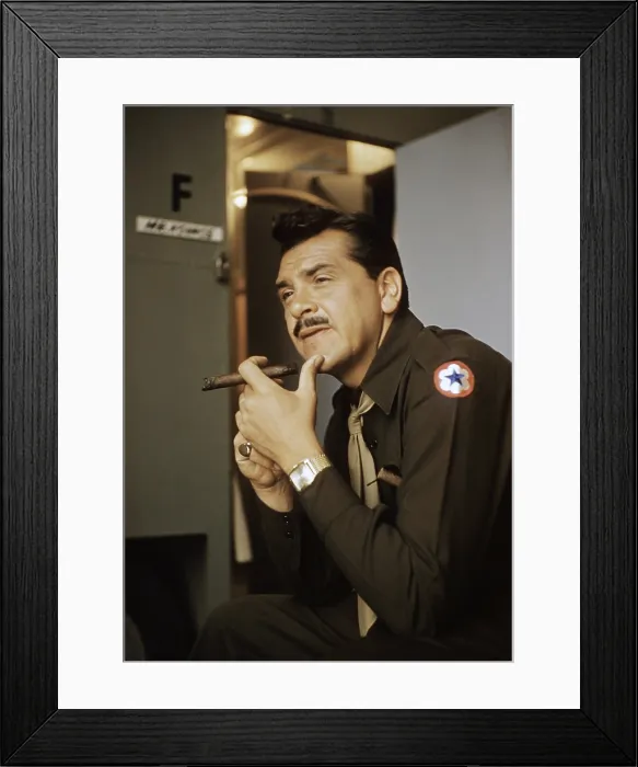 Framed Print : OPERATION MAD BALL, Ernie Kovacs on set, 1957. ph: Gene Trindl  /  TV Guide  /  courtesy Everett Collection