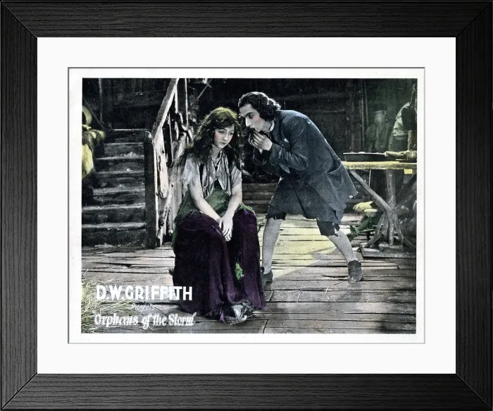 Framed Print : ORPHANS OF THE STORM, US lobbycard, from left: Dorothy Gish, Frank Puglia, 1921 Framed Print : ORPHANS OF THE STORM, US lobbycard, from left: Dorothy Gish, Frank Puglia, 1921