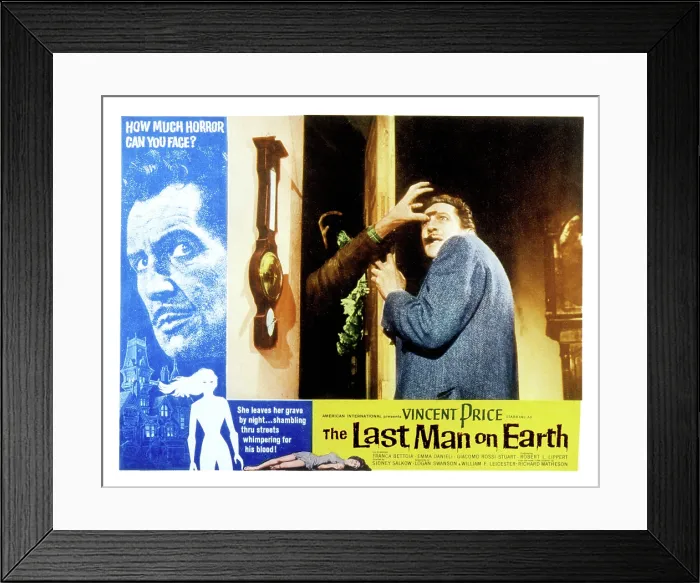 Framed Print : THE LAST MAN ON EARTH, Vincent Price, 1964