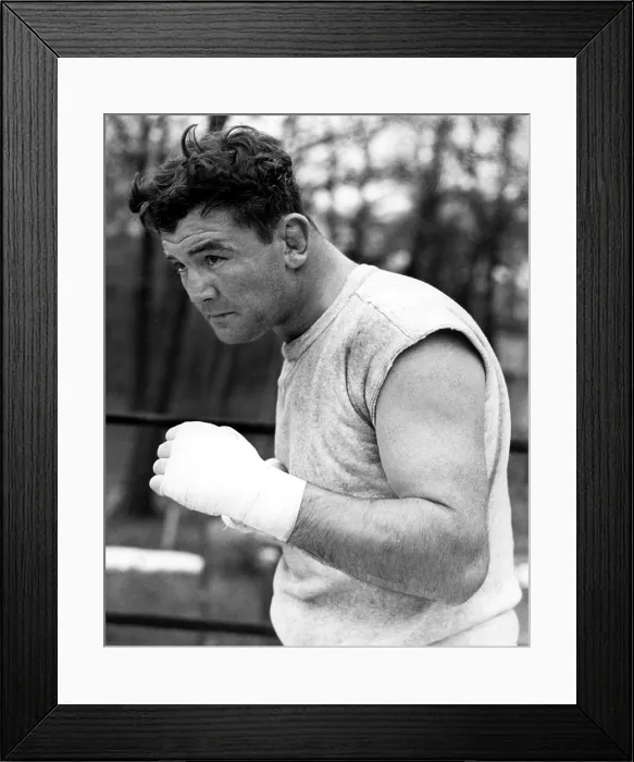 Framed Print : James Braddock in training for upcoming fight against Joe Louis, (Braddock vs. Louis), Chicago, IL, 1937