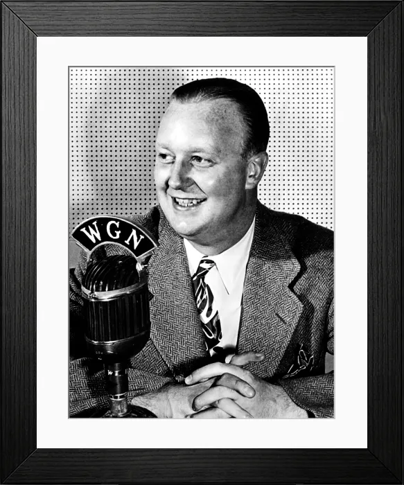 Framed Print : Jack Brickhouse, sportscaster, circa 1950s. Courtesy: CSU Archives  /  Everett Collection