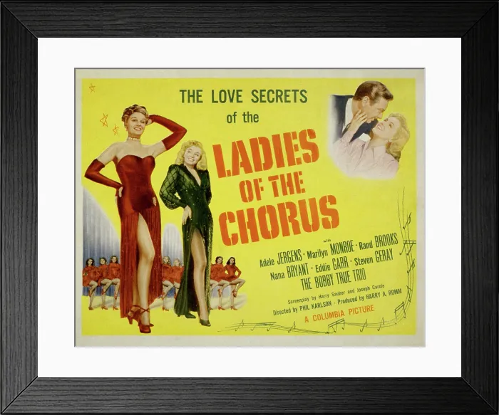 Framed Print : LADIES OF THE CHORUS, Adele Jergens, Marilyn Monroe, 1948