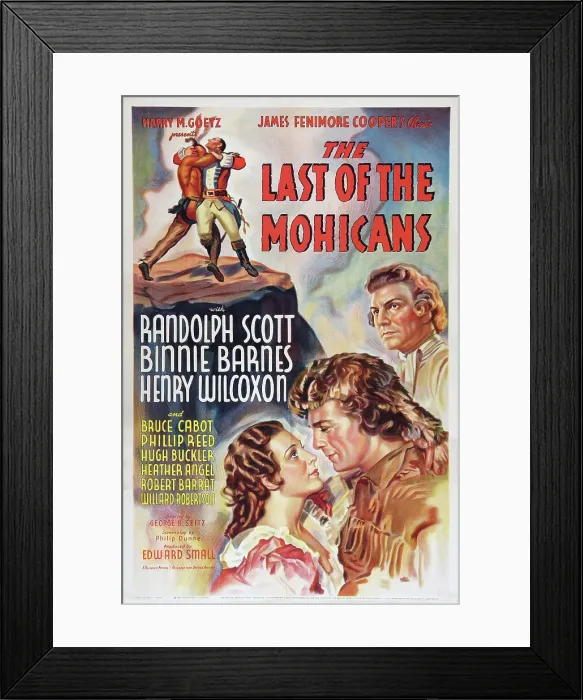 Framed Print : THE LAST OF THE MOHICANS, Binnie Barnes, Randolph Scott, Henry Wilcoxon, 1936 Framed Print : THE LAST OF THE MOHICANS, Binnie Barnes, Randolph Scott, Henry Wilcoxon, 1936