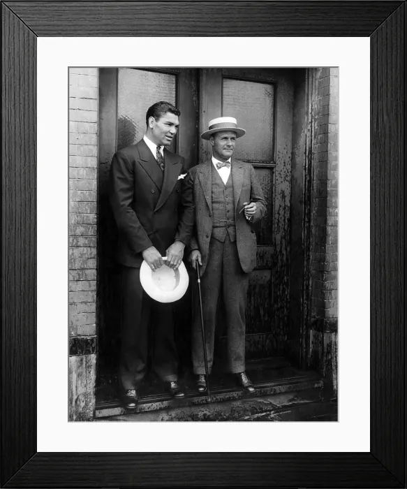 Framed Print : Jack Dempsey and Tex Richard, New York, New York, July 1927. Courtesy: CSU Archives / Everett Collection