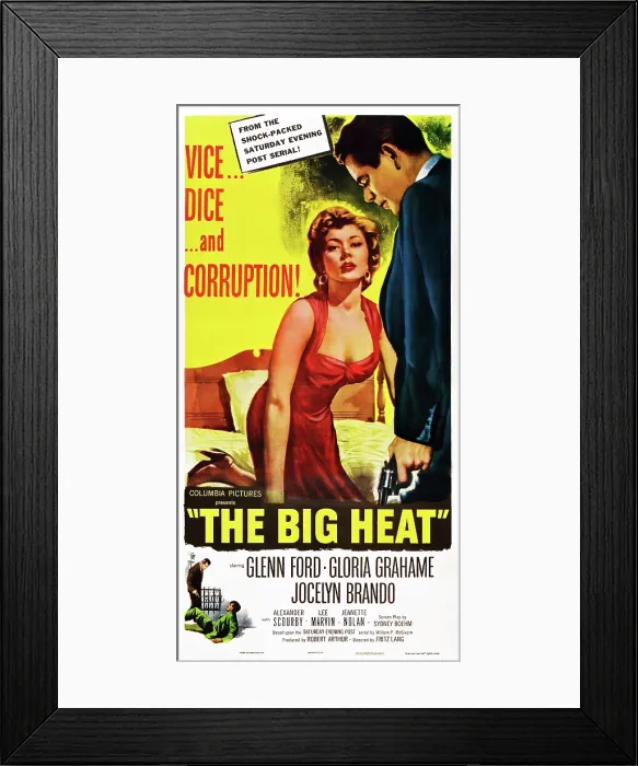 Framed Print : THE BIG HEAT, Gloria Grahame, Glenn Ford, 1953