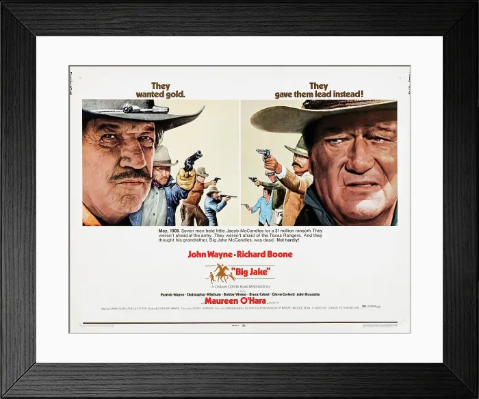 Framed Print : BIG JAKE, US lobbycard, Richard Boone, John Wayne, 1971. Paramount /  Courtesy: Everett Collection