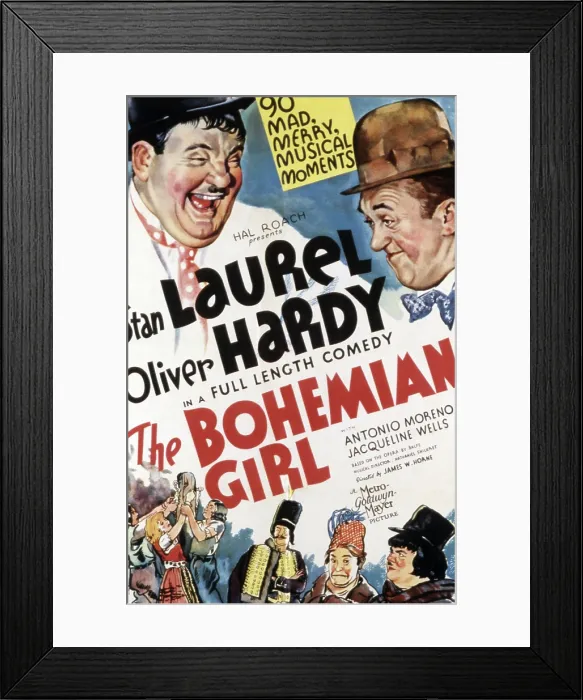 Framed Print : THE BOHEMIAN GIRL, Oliver Hardy, Stan Laurel, 1936