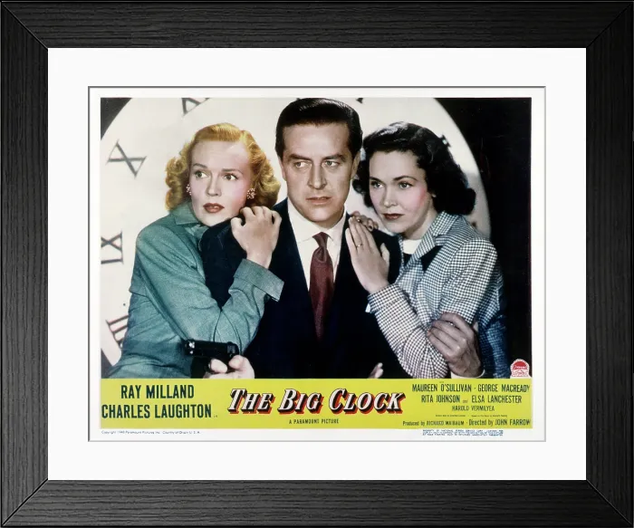 Framed Print : THE BIG CLOCK, Rita Johnson, Ray Milland, Maureen O'Sullivan, 1948 Framed Print : THE BIG CLOCK, Rita Johnson, Ray Milland, Maureen O'Sullivan, 1948