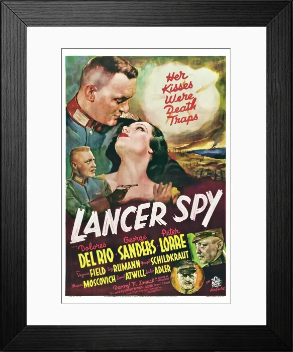 Framed Print : LANCER SPY, George Sanders, Dolores Del Rio, Peter Lore, Sig Rumann, 1937, TM and copyright 20th Century Fox Film Corp. All rights reserved  /  Courtesy: Everett Collection
