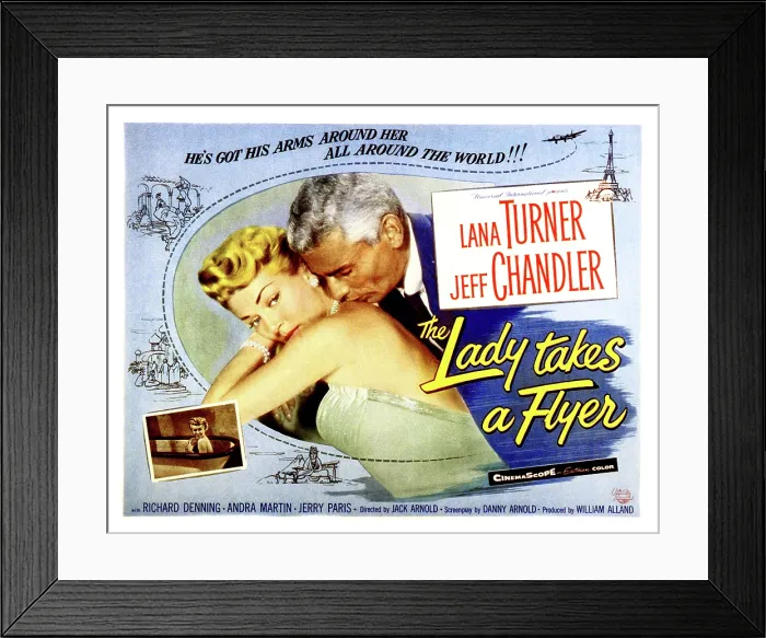Framed Print : THE LADY TAKES A FLYER, Lana Turner, Jeff Chandler, 1958