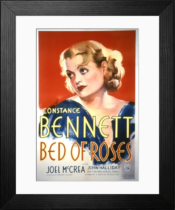 Framed Print : BED OF ROSES, Constance Bennett, 1933 Framed Print : BED OF ROSES, Constance Bennett, 1933