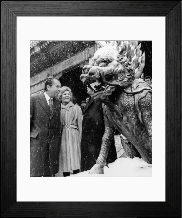Framed Print : U.S. President Richard Nixon and First Lady Pat Nixon, on a tour of Peking, China, February 25, 1972.. Courtesy: CSU Archives / Everett Collection Framed Print : U.S. President Richard Nixon and First Lady Pat Nixon, on a tour of Peking, China, February 25, 1972.. Courtesy: CSU Archives / Everett Collection