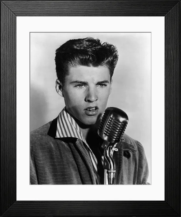 Framed Print : Singer and teen idol Ricky Nelson, (1940-1985), c. 1957.. Courtesy: CSU Archives / Everett Collection Framed Print : Singer and teen idol Ricky Nelson, (1940-1985), c. 1957.. Courtesy: CSU Archives / Everett Collection