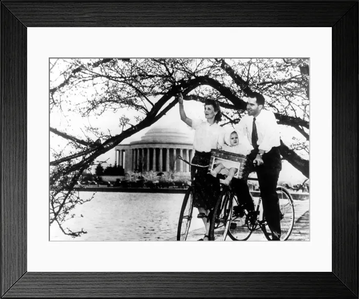 Framed Print : President Richard Nixon, wife and daughter, Tricia, Potomac Tidal Basin, Washington, 04-14-1969.. Courtesy: CSU Archives / Everett Collection Framed Print : President Richard Nixon, wife and daughter, Tricia, Potomac Tidal Basin, Washington, 04-14-1969.. Courtesy: CSU Archives / Everett Collection