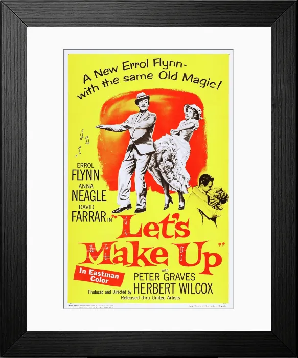 Framed Print : LET'S MAKE UP, (aka LILACS IN THE SPRING), poster, Errol Flynn, Anna Neagle, 1954