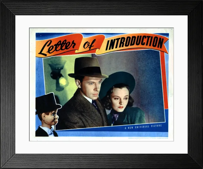 Framed Print : LETTER OF INTRODUCTION, from left, Charlie McCarthy, George Murphy, Andrea Leeds, 1938 Framed Print : LETTER OF INTRODUCTION, from left, Charlie McCarthy, George Murphy, Andrea Leeds, 1938