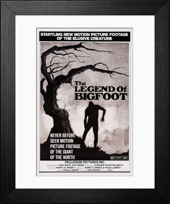 Framed Print : THE LEGEND OF BIGFOOT, US poster art, 1976 Framed Print : THE LEGEND OF BIGFOOT, US poster art, 1976