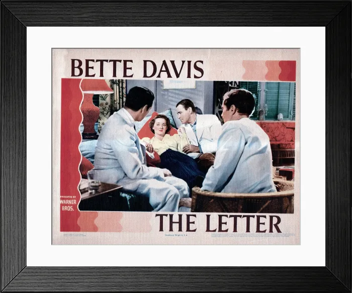Framed Print : THE LETTER, from left, center, Bette Davis, Herbert Marshall, 1940