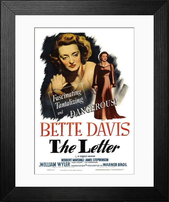 Framed Print : THE LETTER, Bette Davis, 1940