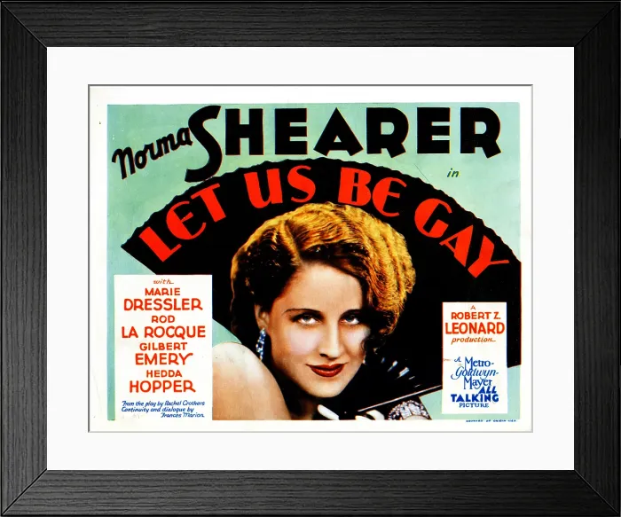 Framed Print : LET US BE GAY, Norma Shearer, 1930