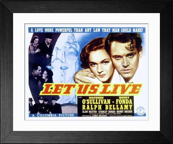 Framed Print : LET US LIVE, Maureen O'Sullivan, Henry Fonda, 1939 Framed Print : LET US LIVE, Maureen O'Sullivan, Henry Fonda, 1939