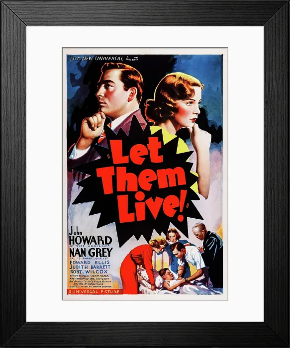 Framed Print : LET THEM LIVE, US poster, from left: John Howard, Judith Barrett, 1937