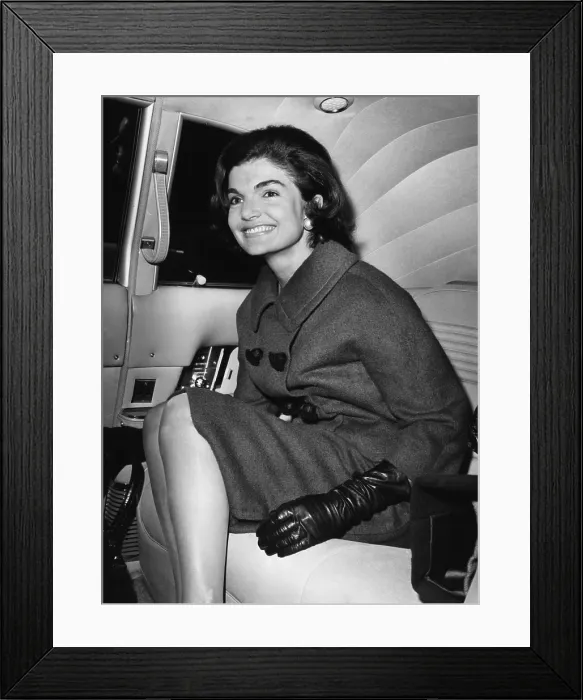 Framed Print : Jacqueline Kennedy, visiting New York. She is staying in the Presidential Suite of the Carlyle Hotel. March 20, 1961. Courtesy: CSU Archives / Everett Collection